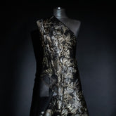 Tela para vestidos de noche y eventos de organza floral negra de Sahsa Haute Couture, 150 cm x 100 cm - 31108 40000